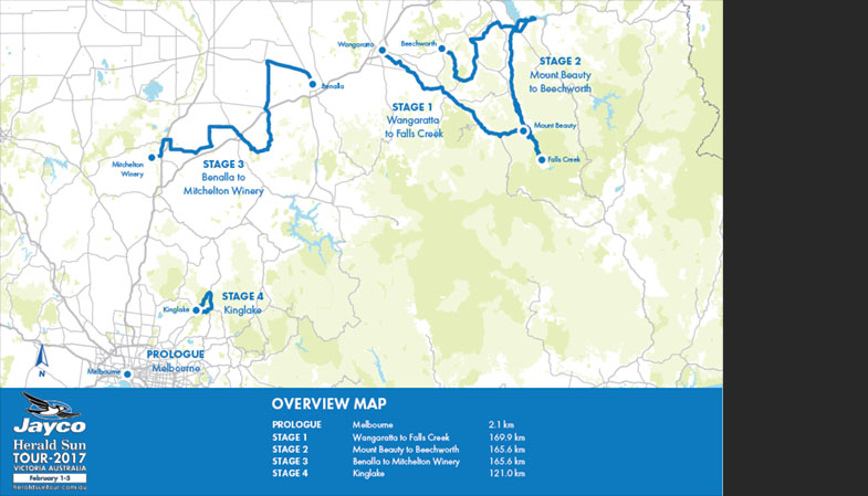 herald sun tour route