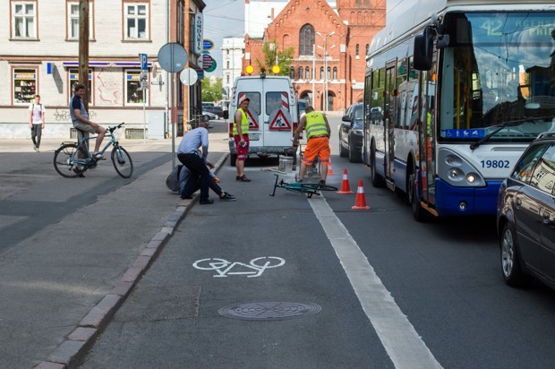 painted bike lanes