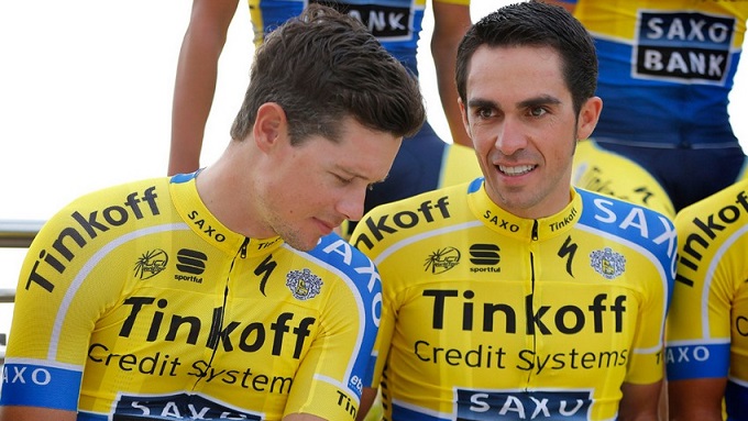 Nicolas Roche and Alberto Contador