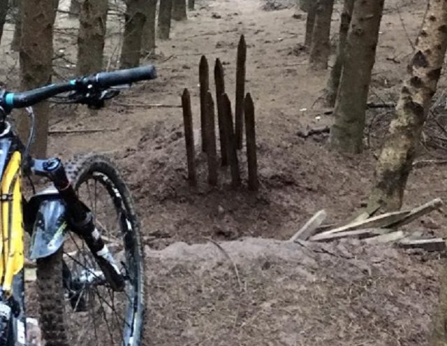 mtb trail sabotage in uk