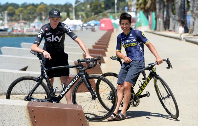 Chris Froome and Esteban Chaves