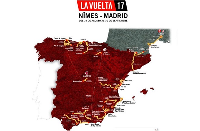 Vuelta 2017 route