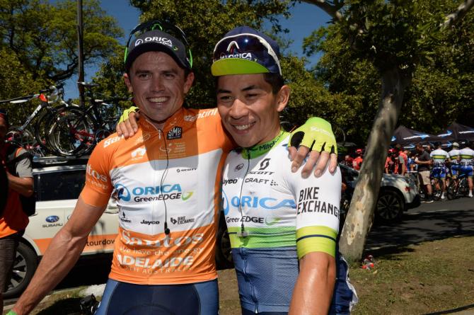 Simon Gerrans and Caleb Ewan