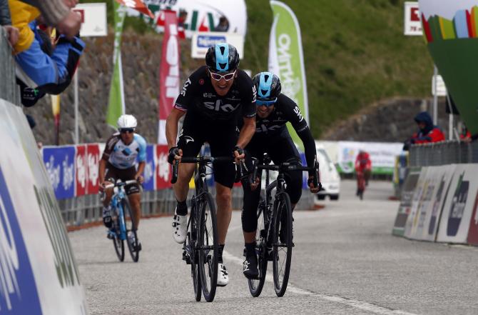 Geraint Thomas and Mikel Landa