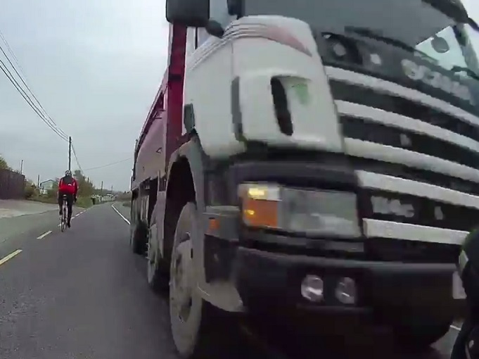 close call with truck