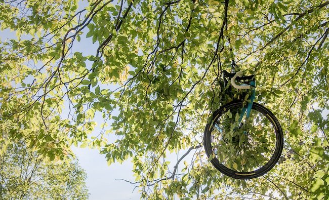 jan bakelants bike in tree il lombardia 2017