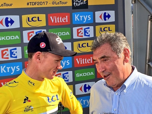 Eddy Merckx and Chris Froome