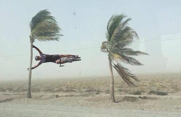 cycling in wind