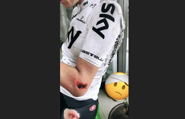 Chris Froome crash