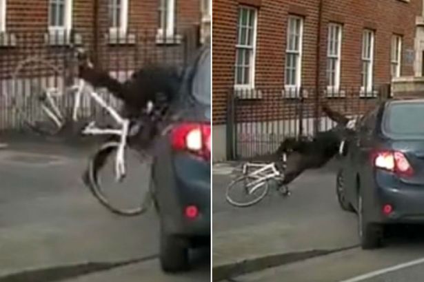 cyclist sent flying policeman car dublin