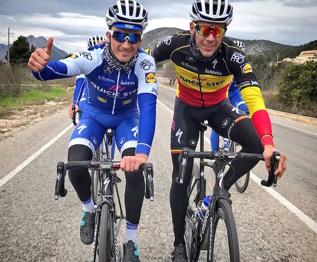 Julian Alaphilippe and Philippe Gilbert