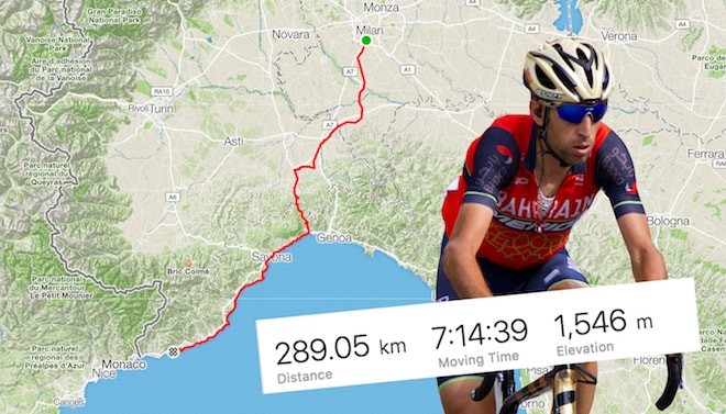 nibali milan sanremo ride on strava