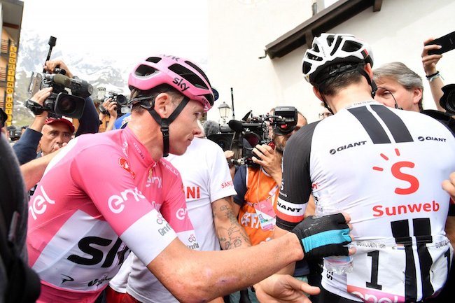 Chris Froome and Tom Dumoulin giro 2018