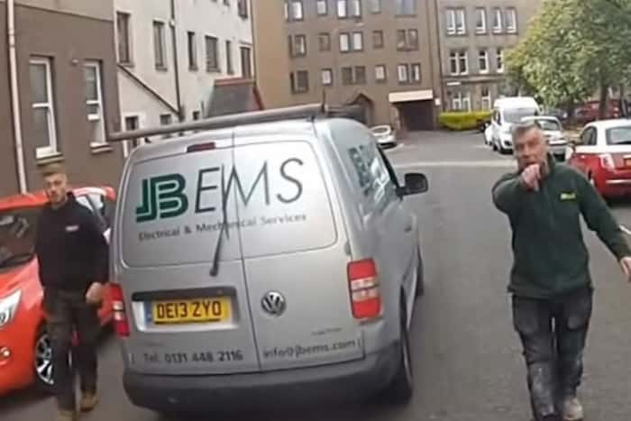 van drivers edinburgh road rage cyclist