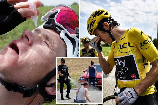 tour de france 2018 stage 16 protest farmers gas police