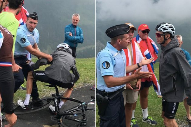 froome policeman incident tour de france