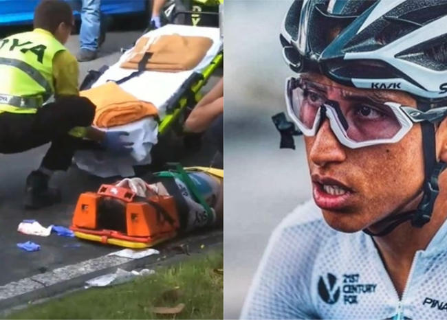 Egan Bernal crash clasica san sebastian