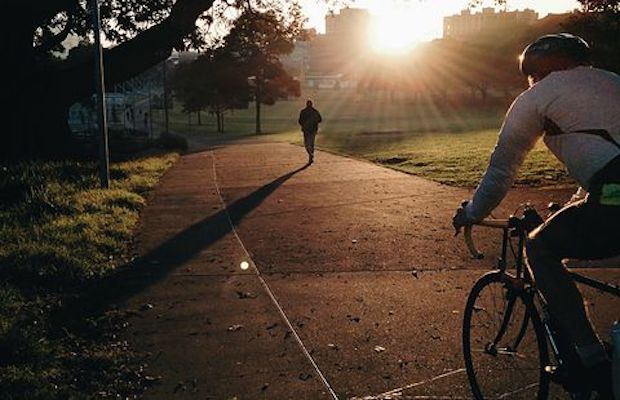 Cycling in on sale the morning