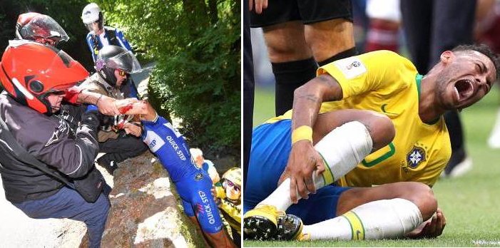 cyclist vs footbalers Gilbert vs Neymar