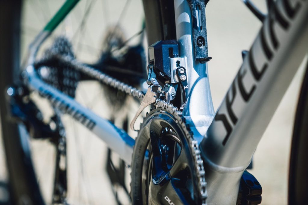 Peter Sagan aboard alloy Specialized Allez Sprint in Tour Down