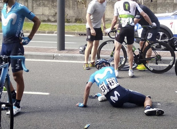 Mikel Landa crash challenge mallorca 2019