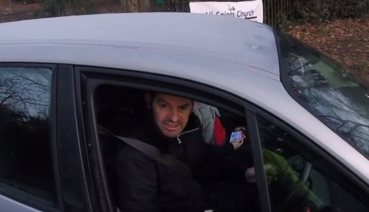 cyclist middle of road angry driver road rage