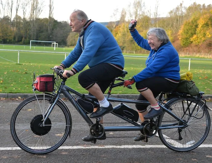 Tandem bike funny sale