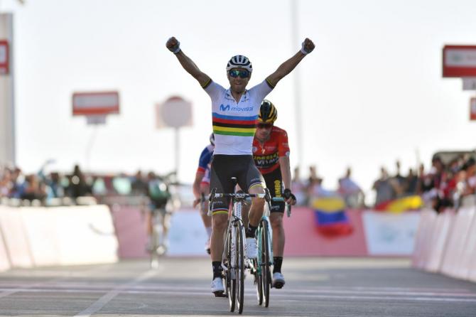 Alejandro Valverde wins stage 3 UAE Tour 2019