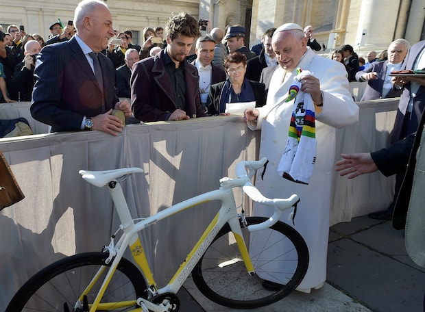 pope francis cycling