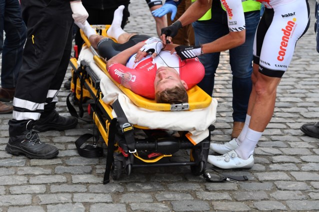 Mathieu Van Der Poel crash Nokere Koerse