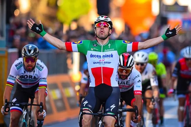 Elia Viviani wins stage 3 Tirreno-Adriatico 2019