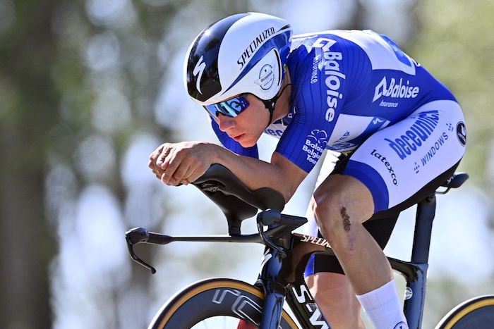 Evenepoel narrowly beats Lampaert in Belgium Tour time trial | Cycling ...