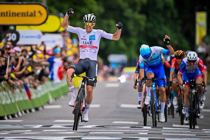 Pogačar wins 6th stage of Tour and takes yellow jersey - The San Diego  Union-Tribune