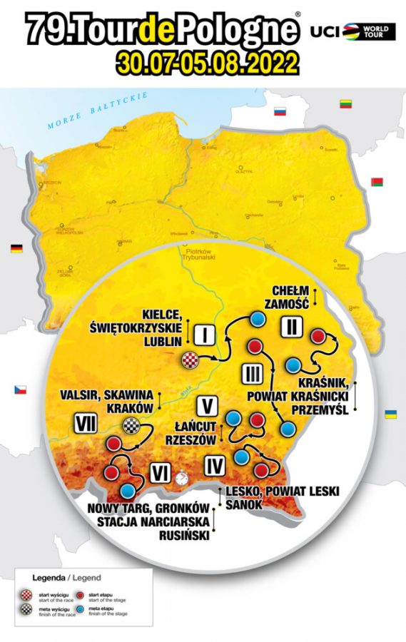 mapa tour de pologne 2022